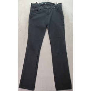 R U Blue Jeans Women Size 31 Black Denim Dark Wash Pockets Flat Front Skinny Leg